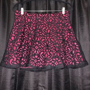 Pink and black skirt